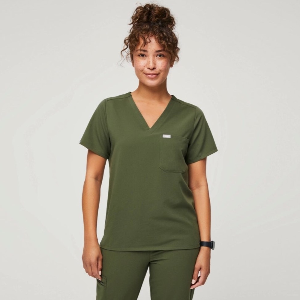 Figs Olive Catarina XXS scrub Top